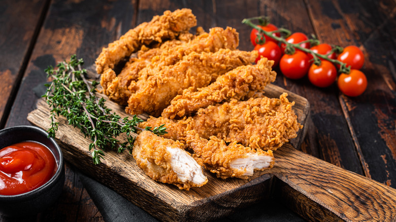 Fried chicken strips 
