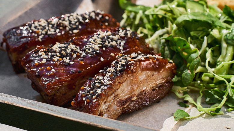 Sticky sesame ribs 
