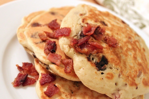 bacon chocolate chip pancakes