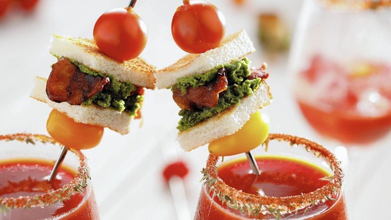 Bacon-Infused Bloody Marys With BLT Garnish recipe - The Daily Meal