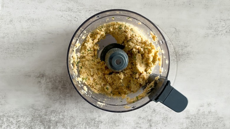blended falafel dough