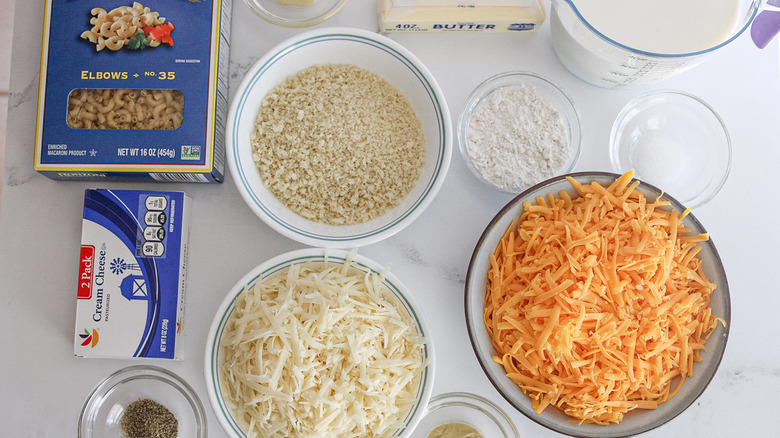ingredients for macaroni and cheese