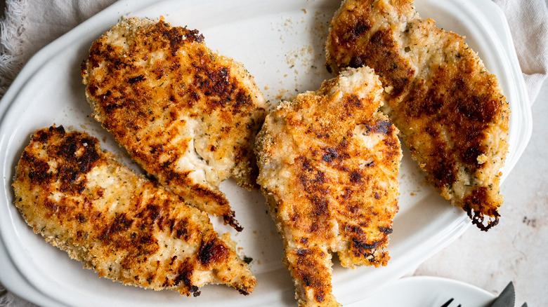 Baked ranch chicken on a plate