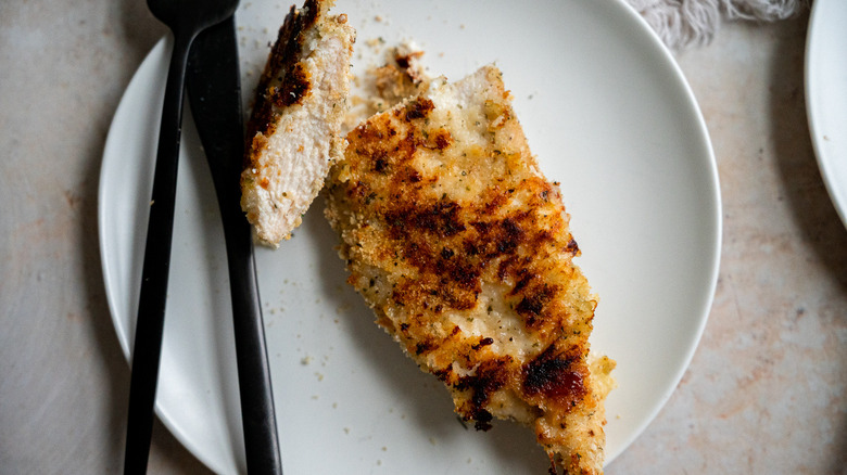 Baked ranch chicken on a plate
