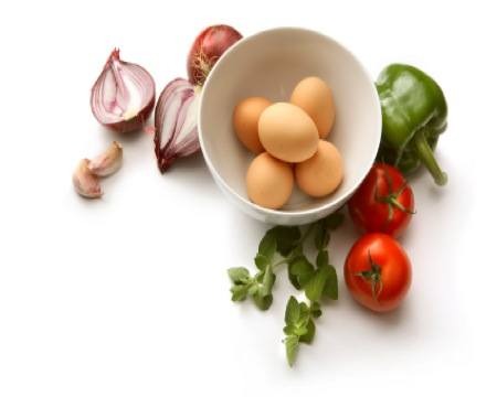 Omelette ingredients
