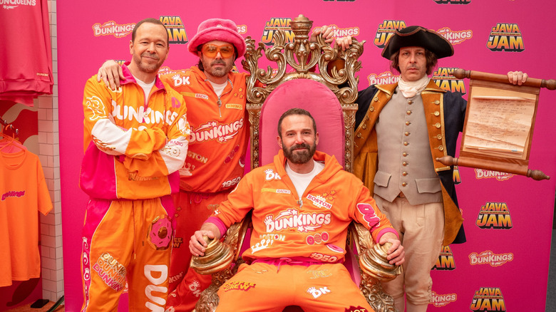 Ben Affleck with Casey Affleck and Jeremy Strong in a still from The DunKings 2 Super Bowl movie