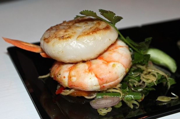 Spicy Prawn and Sea Scallop Salad with Fresh Herbs