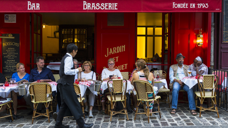 French brasserie exterior