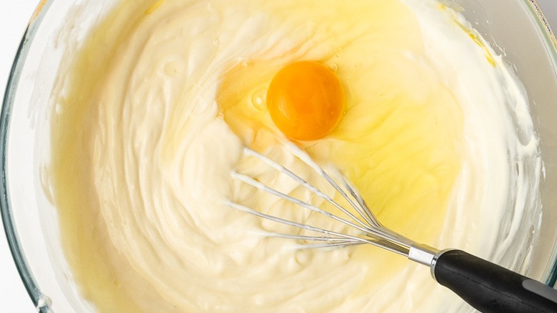 cheesecake batter in bowl