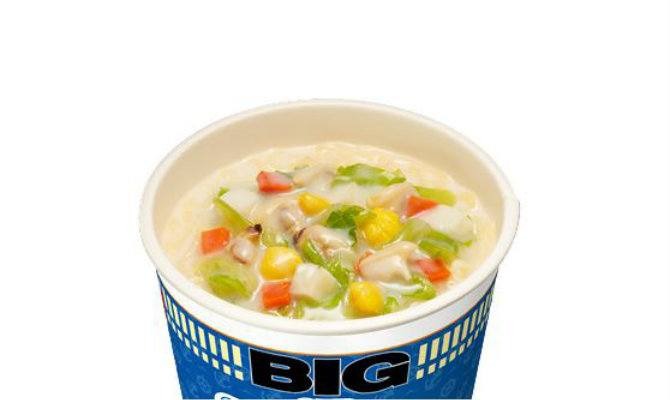 Clam chowder instant ramen noodles