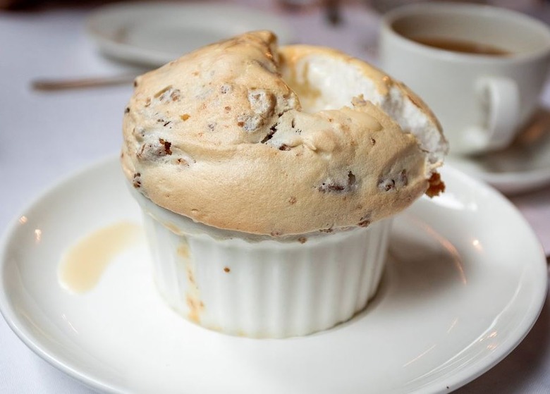 Bread Pudding Soufflé with Whiskey Sauce