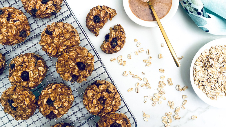 oatmeal cookies on wire rack