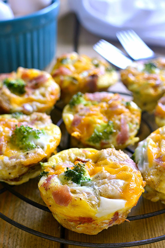 Broccoli, Ham and Cheese Muffins