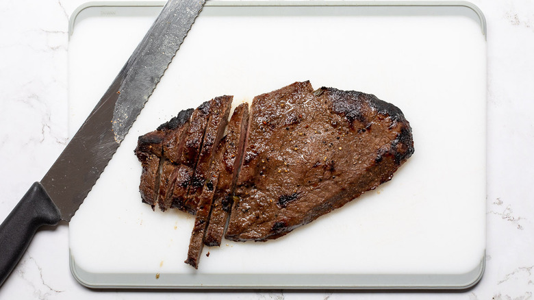 steak on cutting board