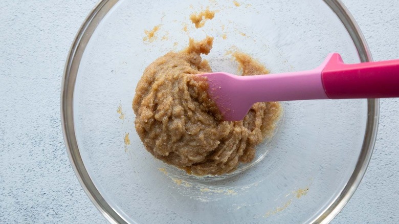 Butter and sugar mixture in bowl