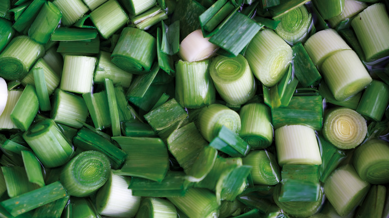 Chopped leeks