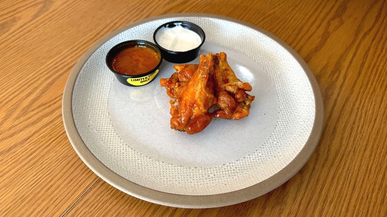Golden Fire Wings and fries