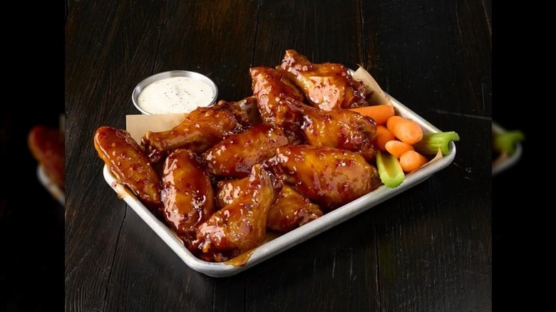 wings with General Tso's sauce