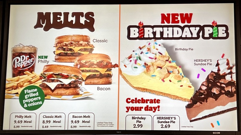 Burger King menu