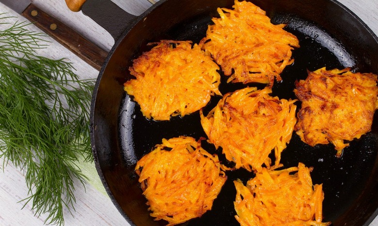 Butternut Squash and Sage Latkes with Maple Mascarpone