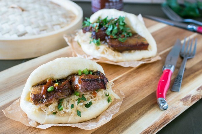 Pork Cheeks and Sauerkraut Bao Buns