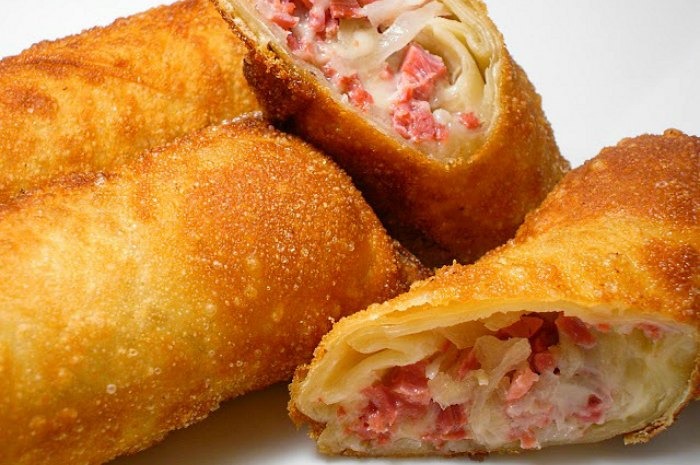 Reuben Egg Rolls