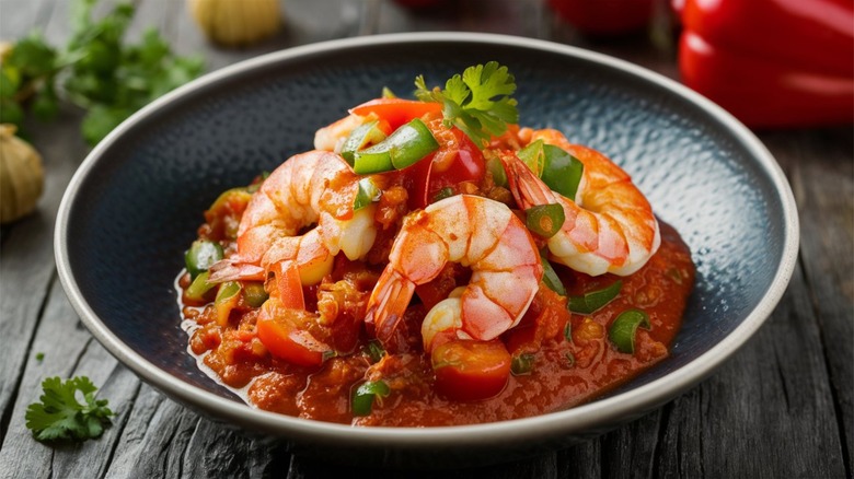Shrimp creole with tomatoes