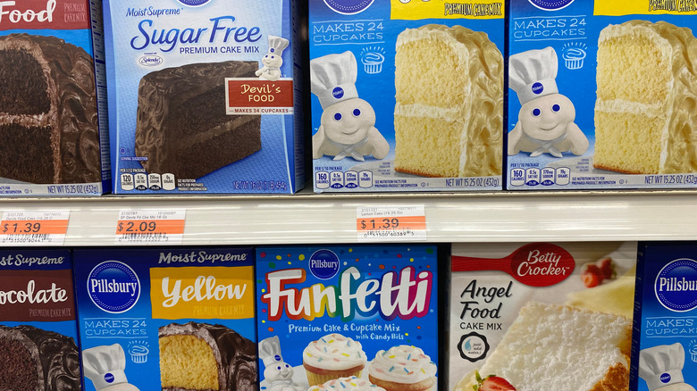 Boxes of cake mix