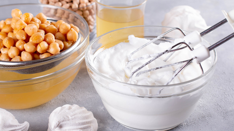 Whipped aquafaba