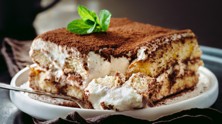 Slice of tiramisu