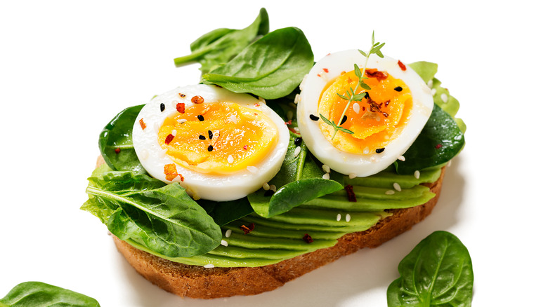 boiled eggs on toast