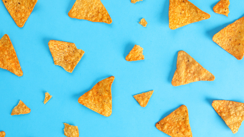 Doritos on a blue background