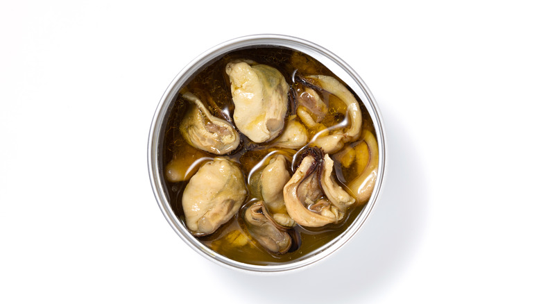 Oyster can isolated on white background