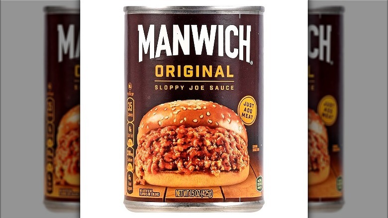 Canned sloppy joe sauce Manwich brand