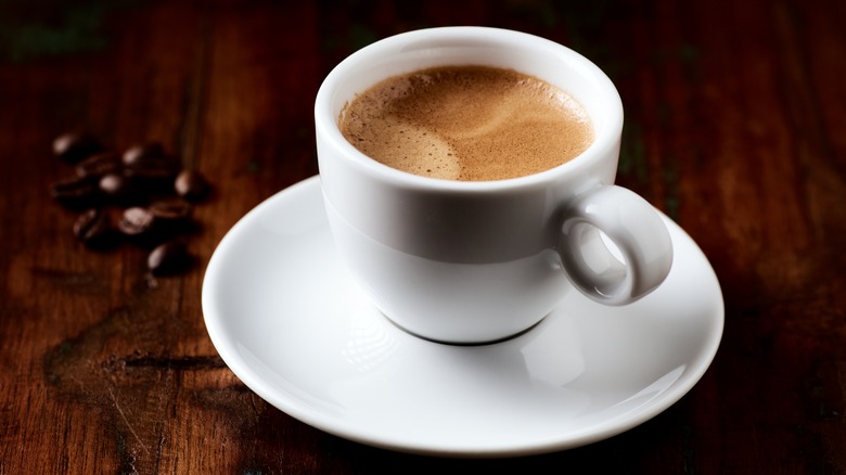 cup of coffee on table