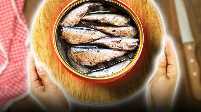 Can of sardines packed in oil