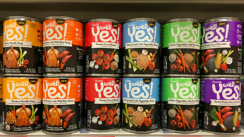 Campbell's Well Yes! soup cans
