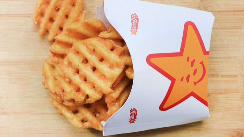 Carl's Jr. waffle fries carton