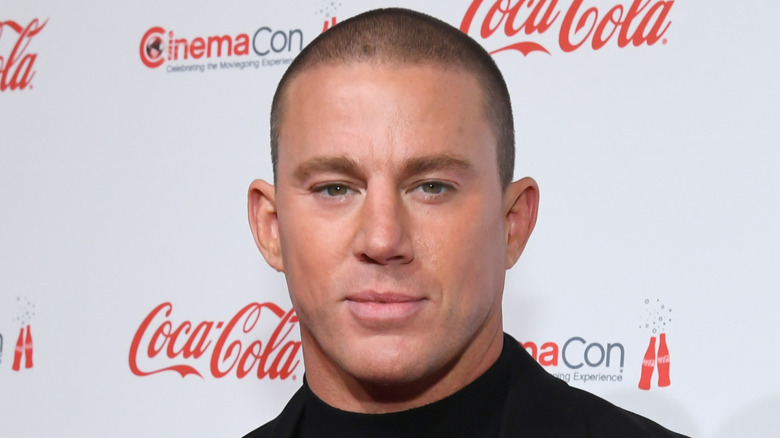 Channing Tatum poses for event