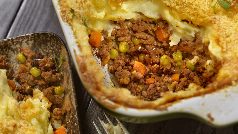 Open shepherd's pie