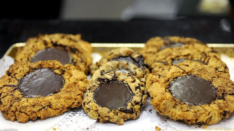 Chocolate Thumbprint Almond Cookies recipe - The Daily Meal
