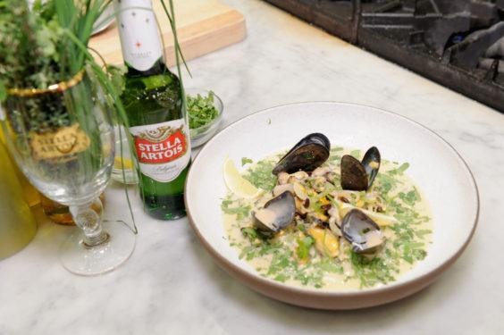 Chrissy Teigen's Spicy Mussels with Stella Artois