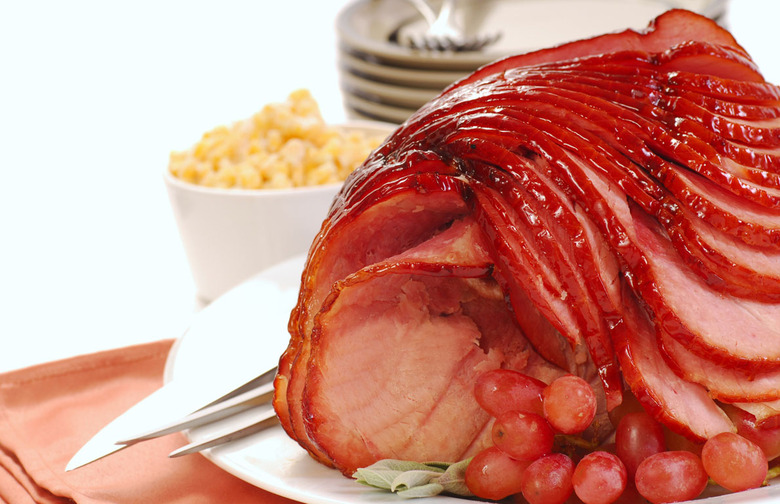 Chipotle Glazed Ham with Cherry-Jicama Salsa