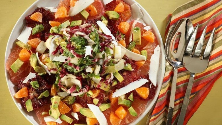 Citrus salad with endives and ricotta salata