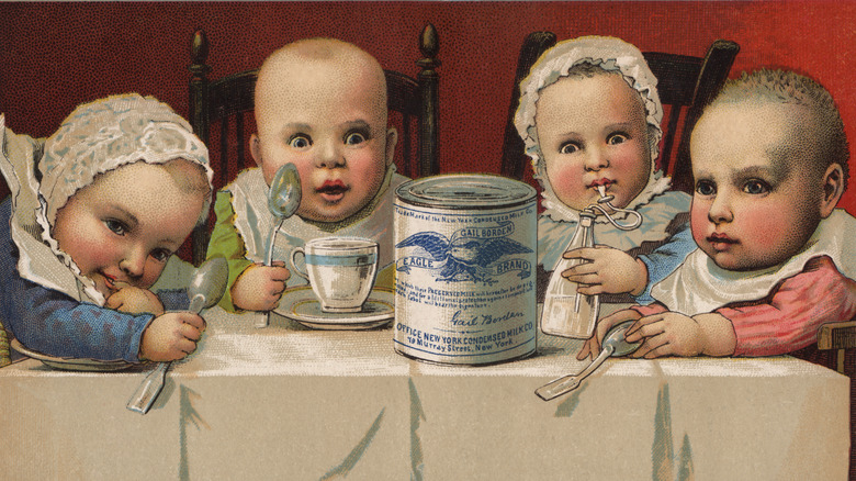 A vintage condensed milk ad