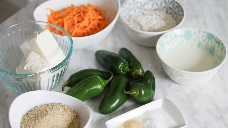 ingredients for jalapeño poppers