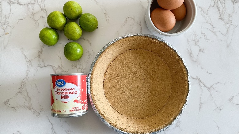 ingredients for baked key lime pie
