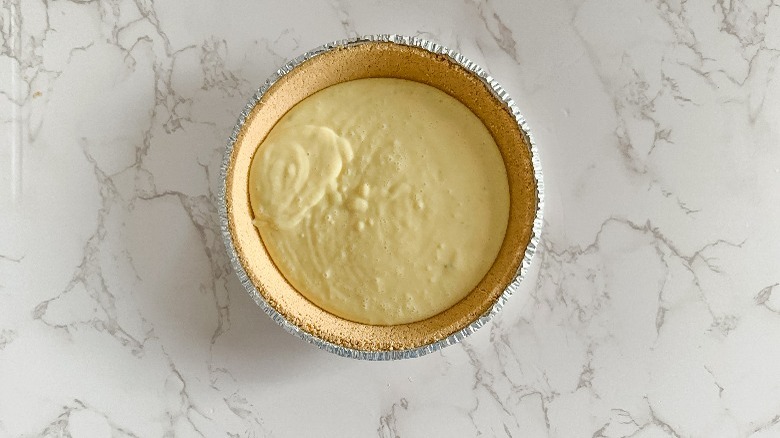 key lime pie before baking