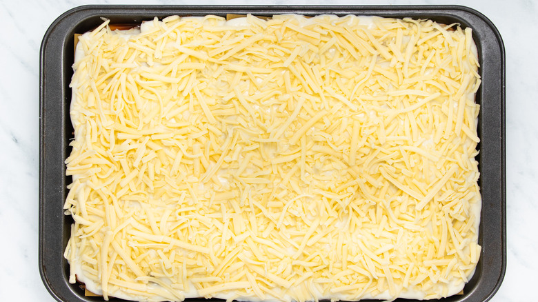 lasagna in a dish 