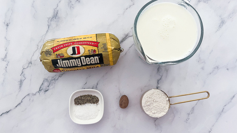 ingredients for biscuits and gravy